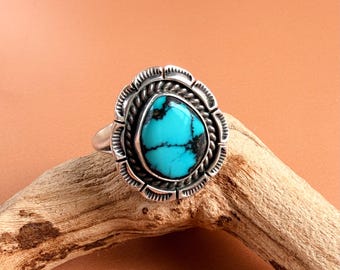 Size 9 3/4 >> Vintage Fred Harvey Era Navajo Sterling Silver and Size 9 3/4 >> Vintage Fred Harvey Era Navajo Sterling Silver and