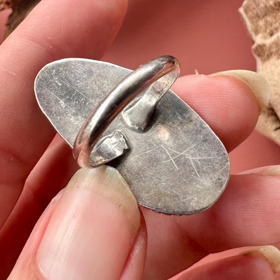 Size 5 1/4 - 5 1/2 >> Vintage Navajo sterling sil… - image 9