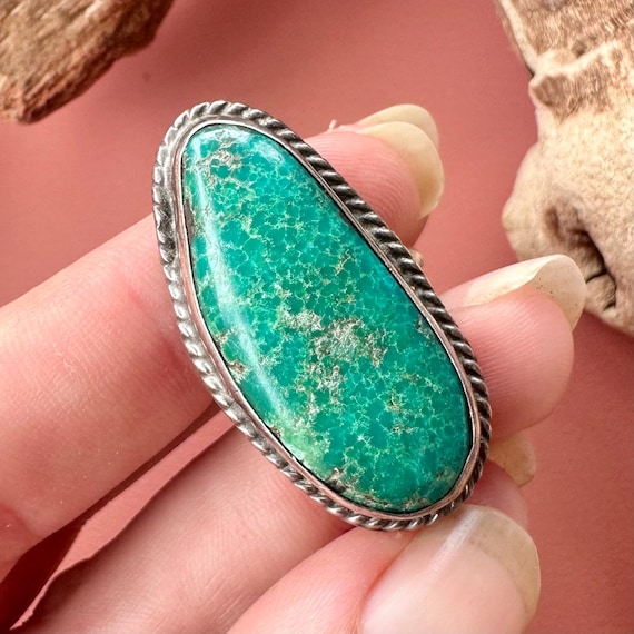 Size 5 1/4 - 5 1/2 >> Vintage Navajo sterling sil… - image 3