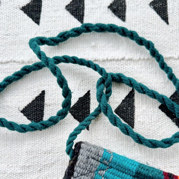 Vintage Native American teal wool and acrylic ble… - image 9