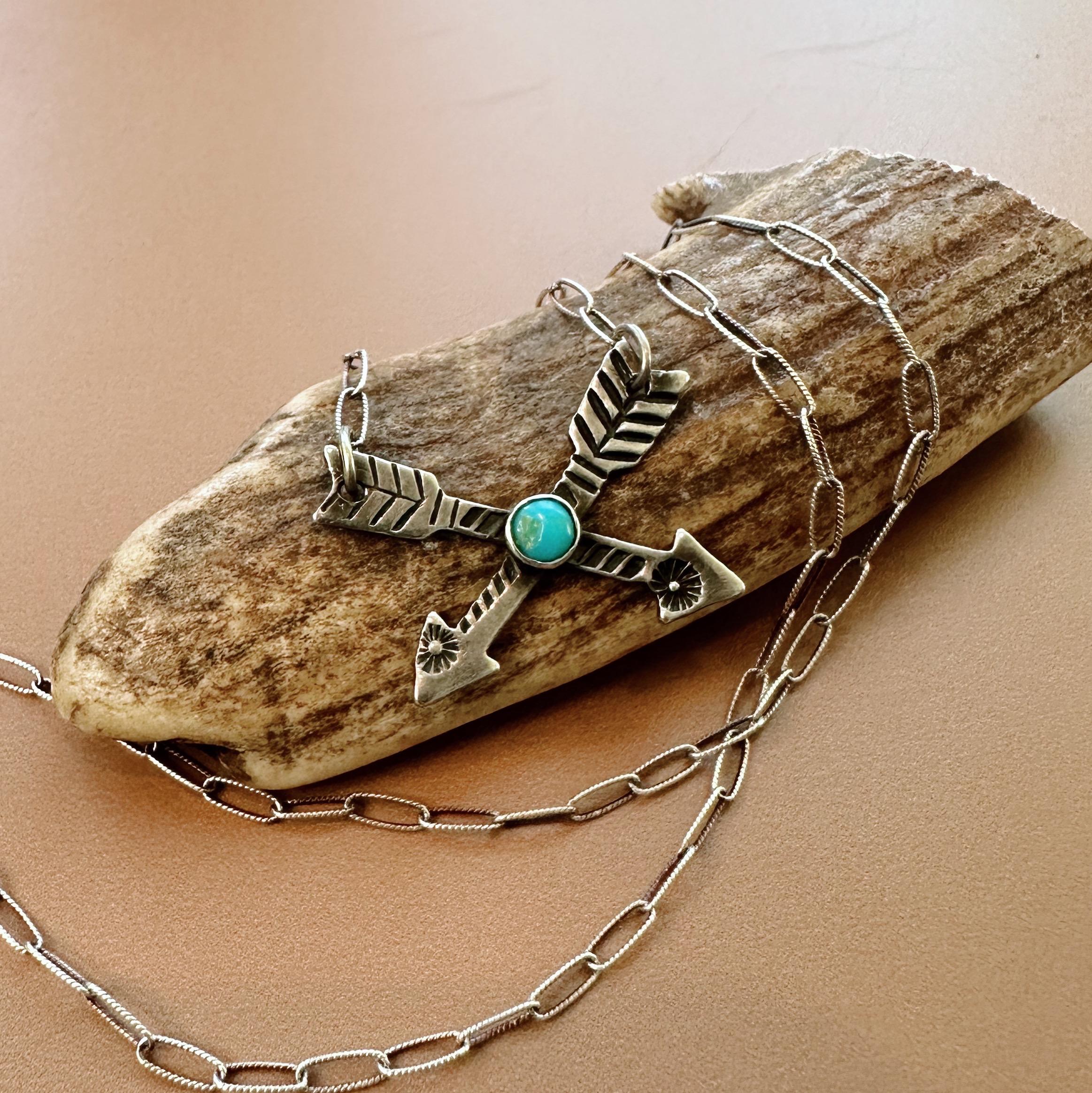 Vintage Fred Harvey Era Native American Sterling Silver and