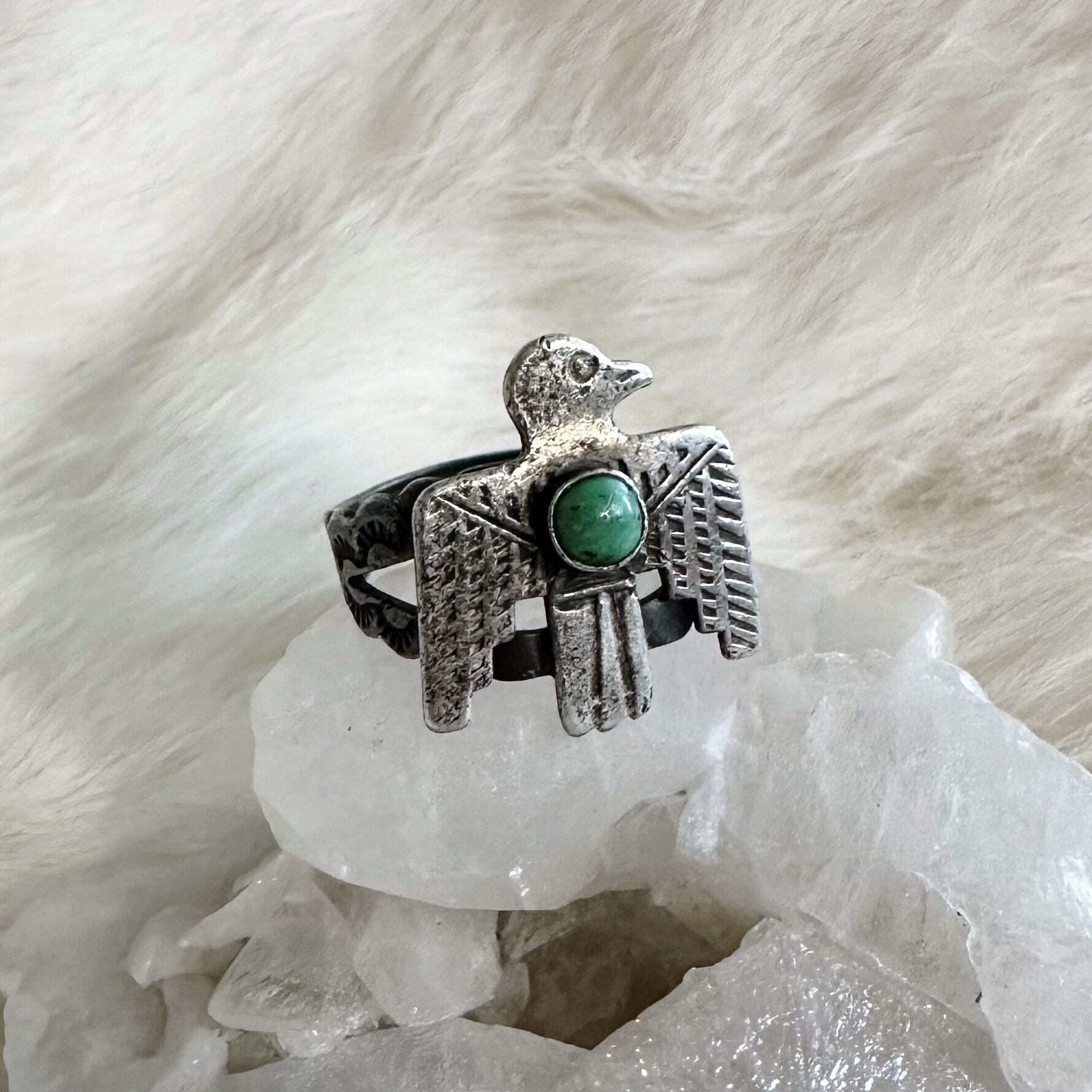 1930 Navajo Fred Harvey Silver Cerrillos Turquoise Whirling
