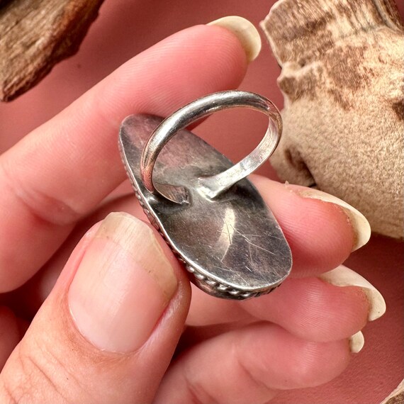Size 5 1/4 - 5 1/2 >> Vintage Navajo sterling sil… - image 8