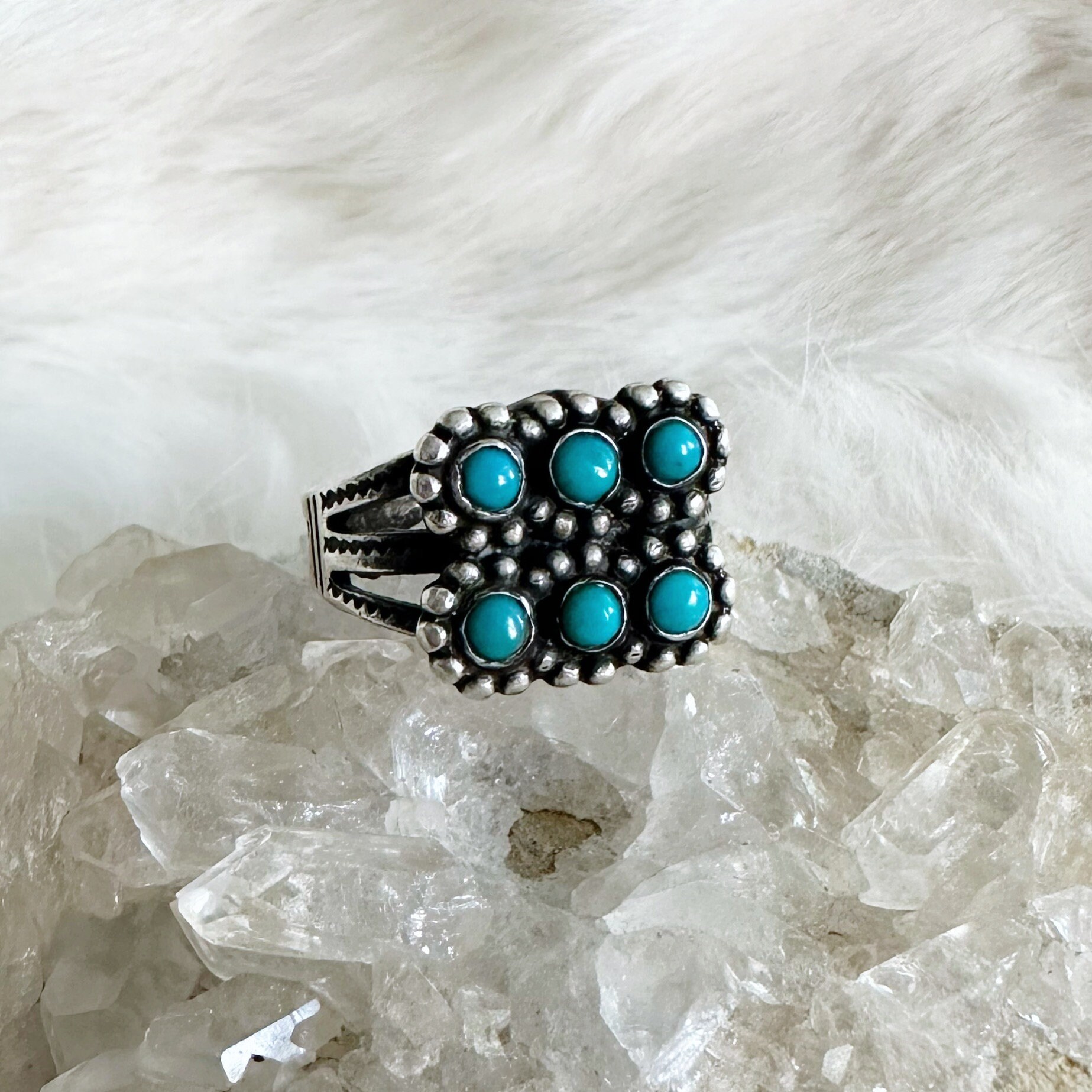 FINAL SALE >> Size 6 1/4 >> Vintage Fred Harvey Era Sterling