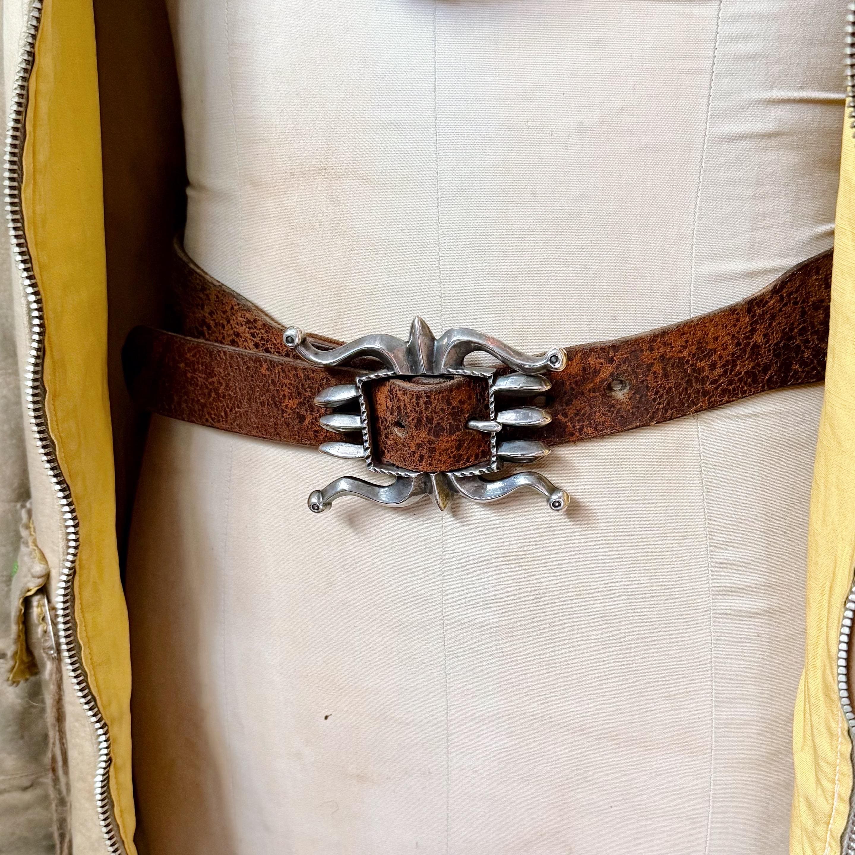 Vintage/New SS & leather Polo Ralph Lauren belt VINTAGE-RALPH-LAUREN-WOVEN-  main image 4