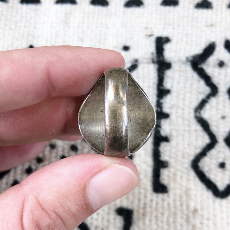 Size 10 34 Vintage Bell Trading sterling silver and turquoise men\u2019s chunky biker ring