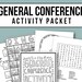 General Conference Activity Packet - Etsy