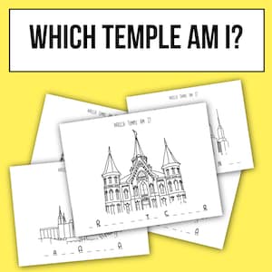 Which Temple Am I? Coloring Page Set