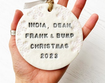 Personalised bump's first Christmas bauble decoration, bumps first Christmas tree ornament, baby reveal, baby bump keepsake gift