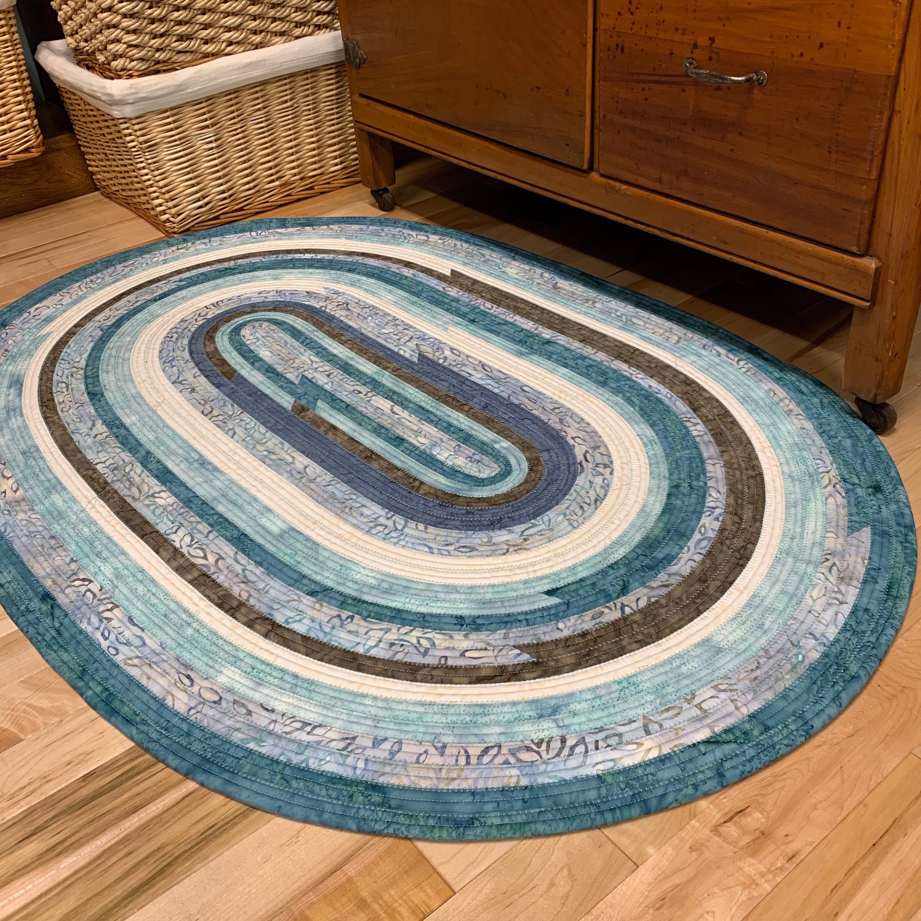 Batik Jellyroll Rug Kit oval 2 Etsy