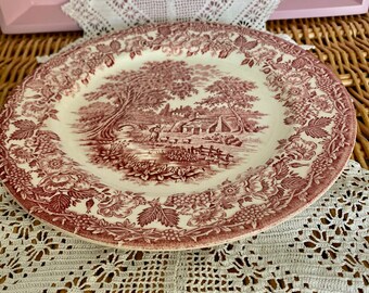 EIT english ironstone pink dinner plate