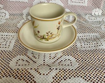 M&S harvest stoneware cup and saucer