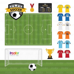 Clipart de futebol campeão de futebol - download instantâneo de gráficos PNG digitais imprimíveis
