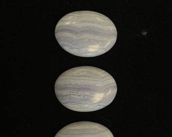 Three Blue Lace Agate Cabachons!