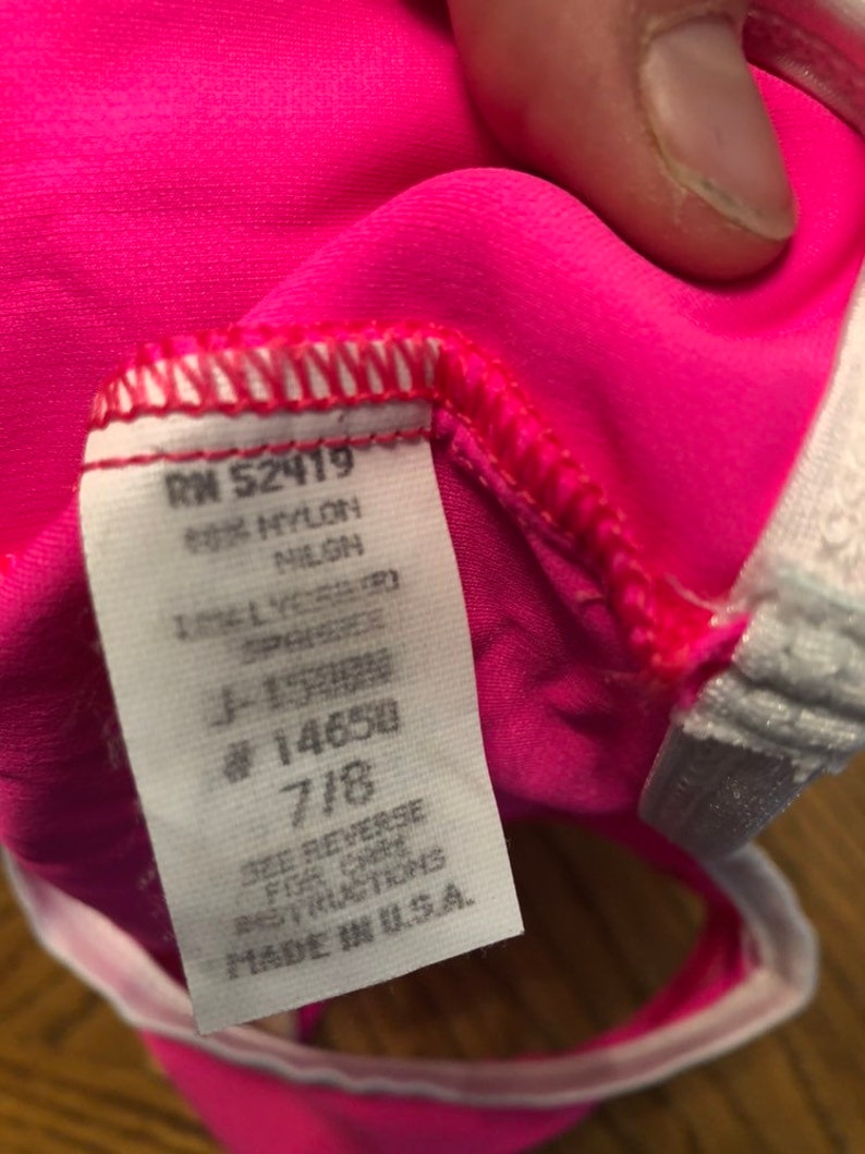 90s hot pink halter top bikini size 78