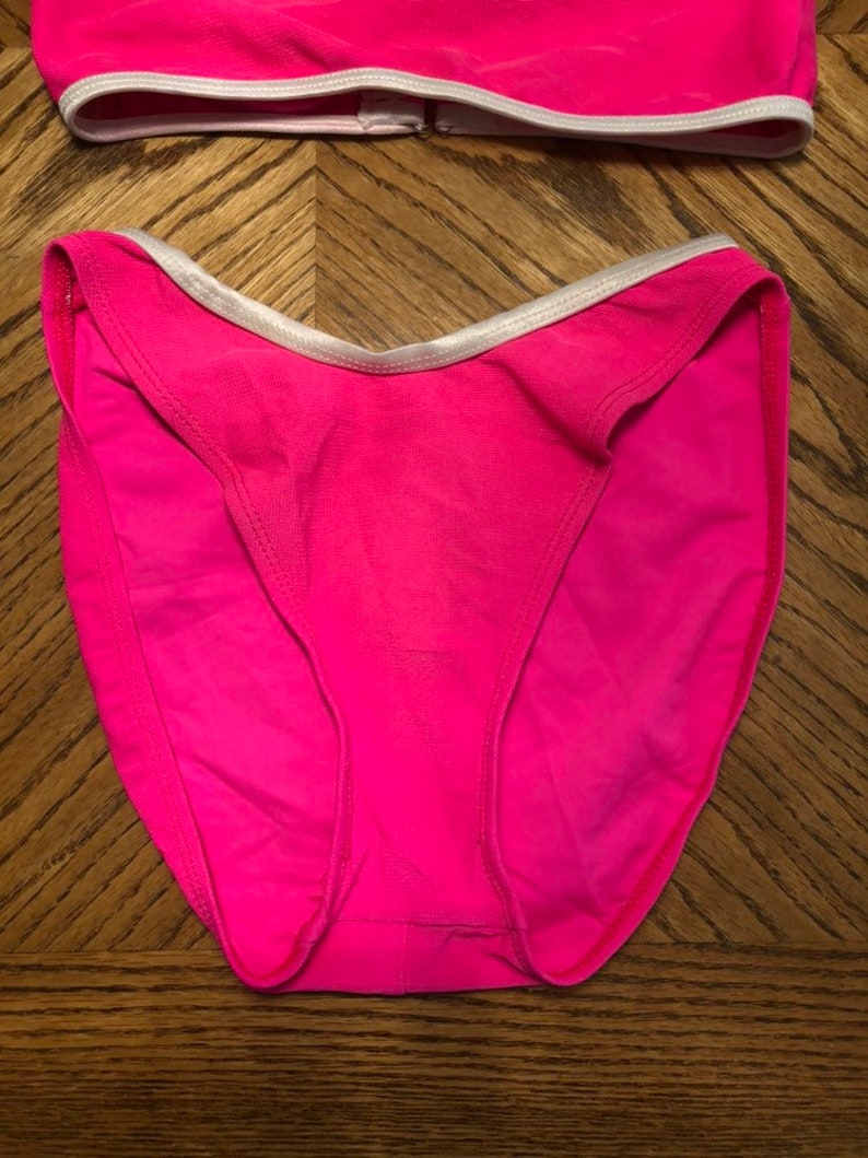 90s hot pink halter top bikini size 78