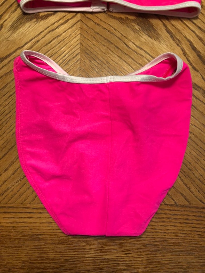 90s hot pink halter top bikini size 78