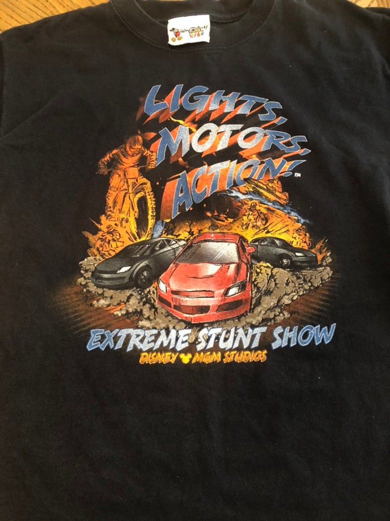 Vintage disney mgm studios extreme stunt show tshirt