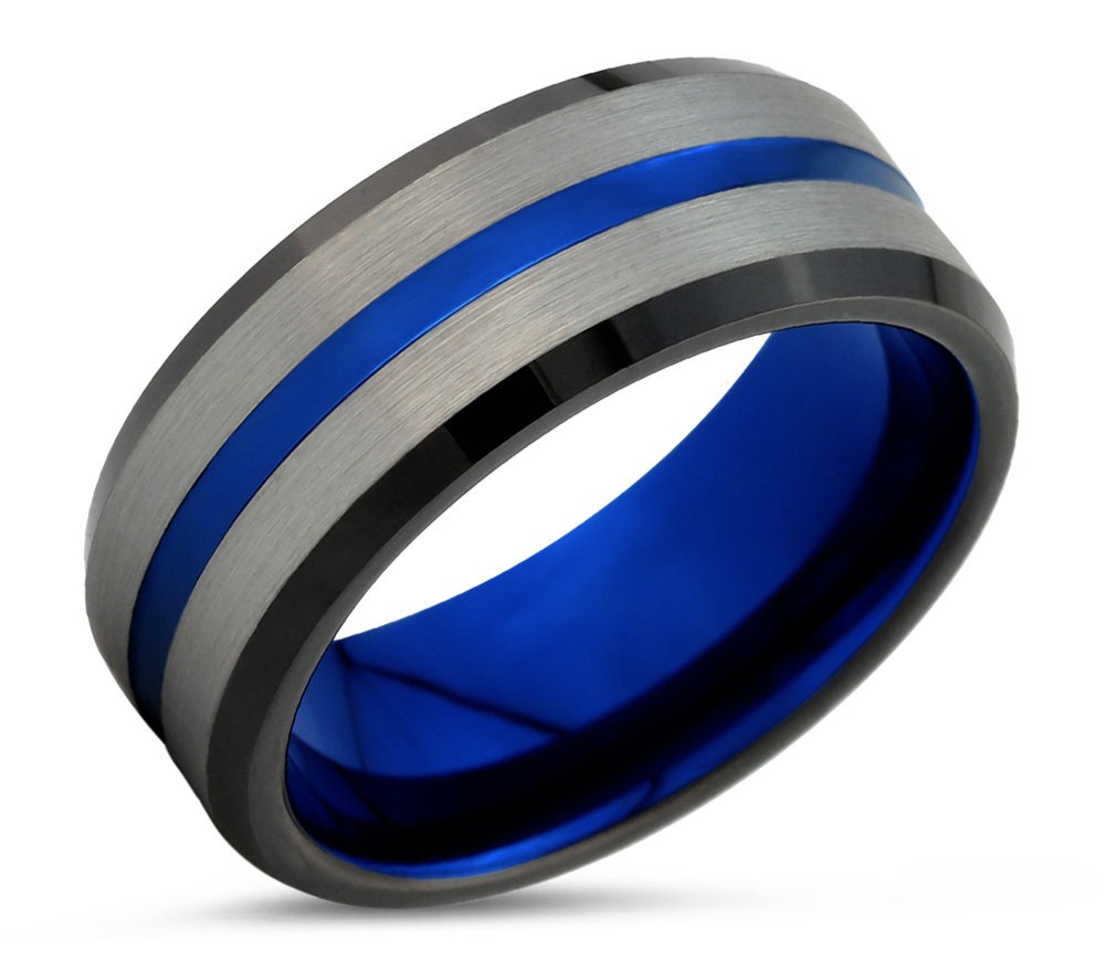 Thin Blue Line Wedding Rings Wedding Rings Sets Ideas