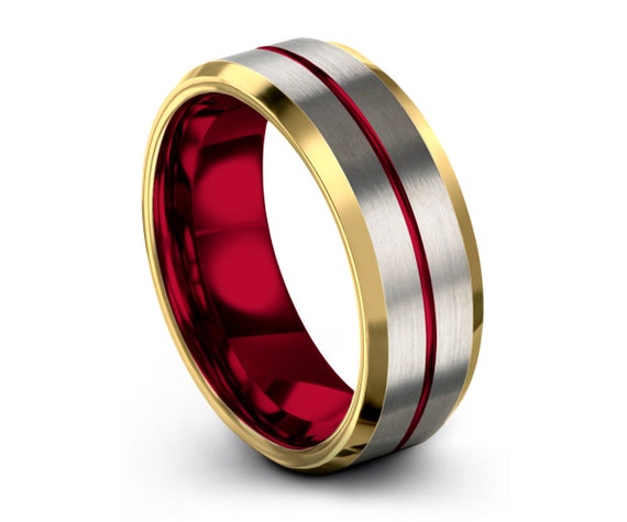 Red gold wedding band Clearance