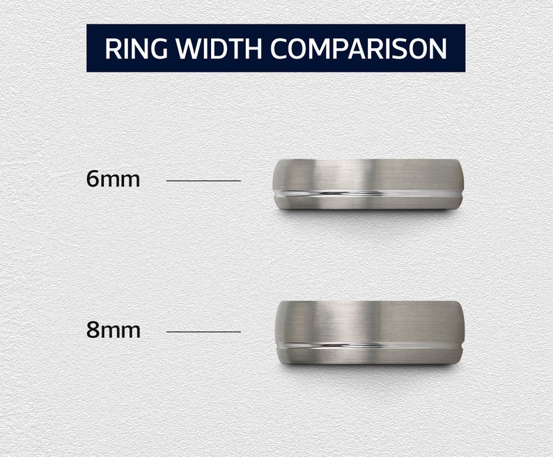 Anniversary Gifts For Her Tungsten Ring 6mm Custom Engagement Gift Promise Ring Silver Grey Ring Wedding Rings Set Offset Engraving