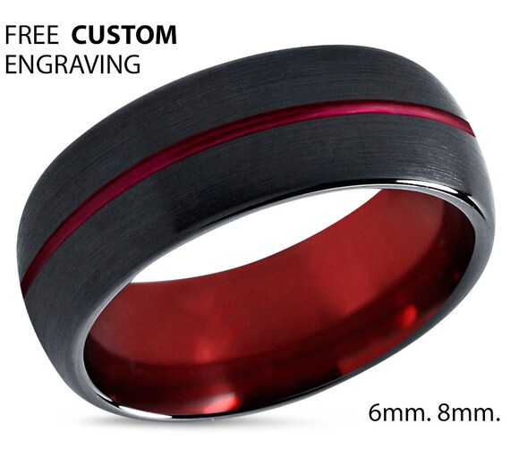 Carburo de Tungsteno de Hombre//Mujer Anillo De Boda 4mm