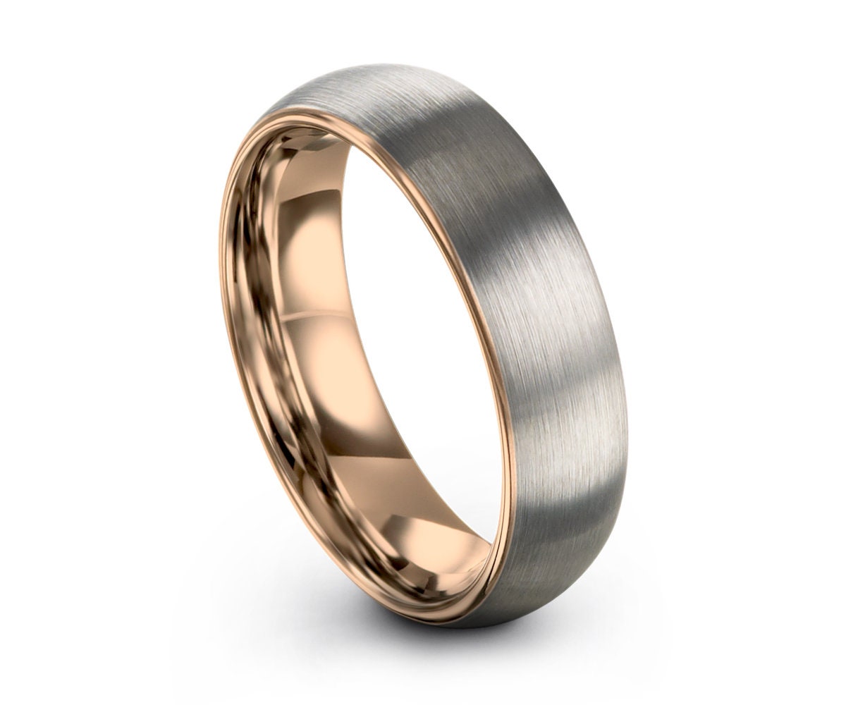 Mens 5mm Silver Wedding Band Ring
