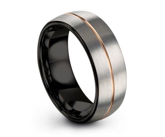silver tungsten carbide rings