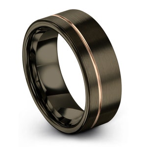 Black Tungsten Wedding Ring,8mm Tungsten Wedding Ring,Men /& Women,Anniversry Ring,Tungsten Carbide Ring,Black Wedding Ring,Tungsten Carbide