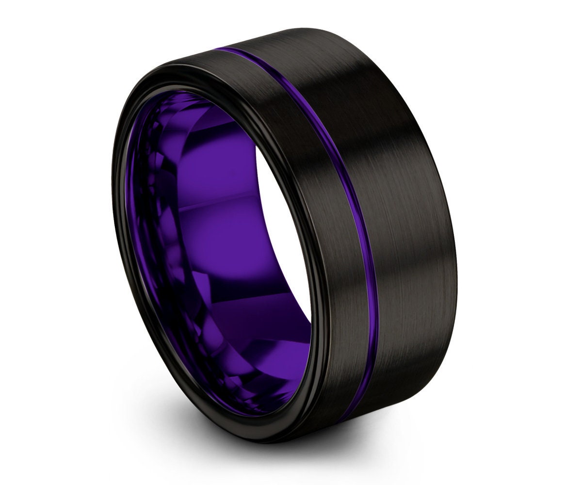 Mens wedding bands with purple Clearance