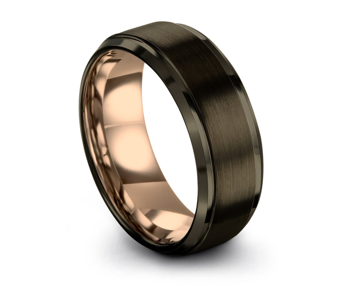 Gunmetal Tungsten Ring, Mens Wedding Band, Wedding Ring