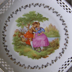 SCHWARZENHAMMER Germany Porcelain Plate. Bavaria Ceramics Plate. Antique Collectible Plate. Romantic pattern. Vintage Decorative Plate