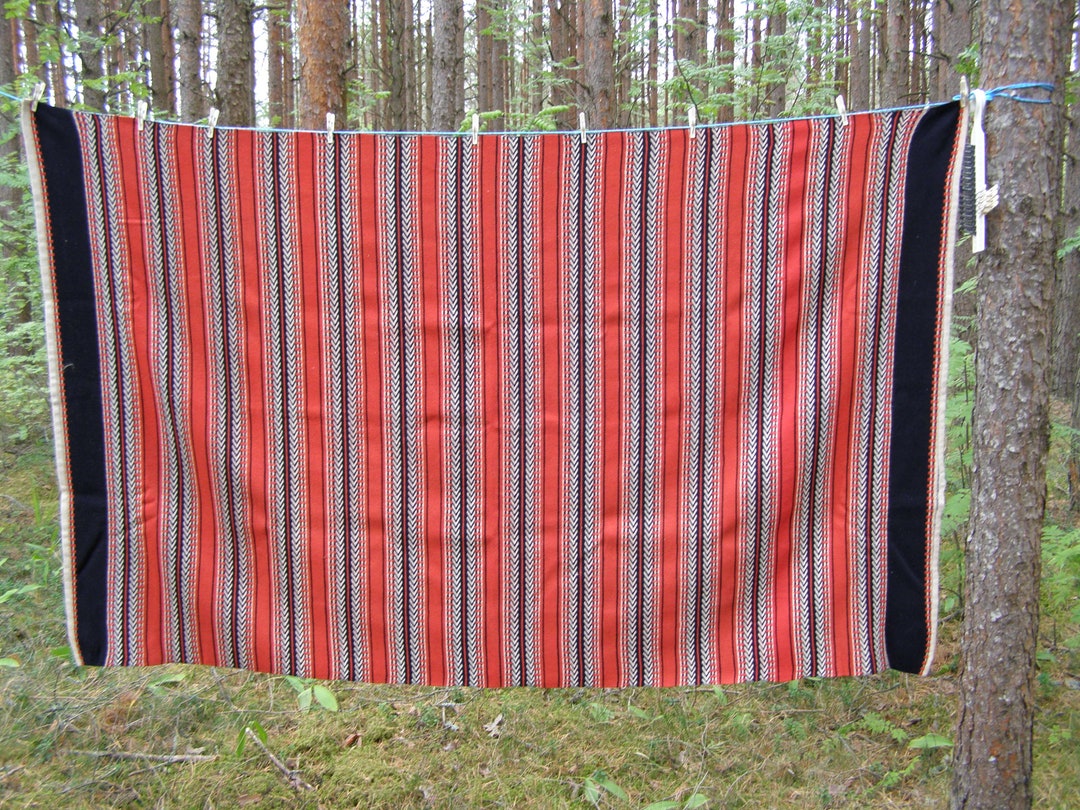 Vintage Woolen Bed Cover. Large Woolen Bedspread. Wool Etsy