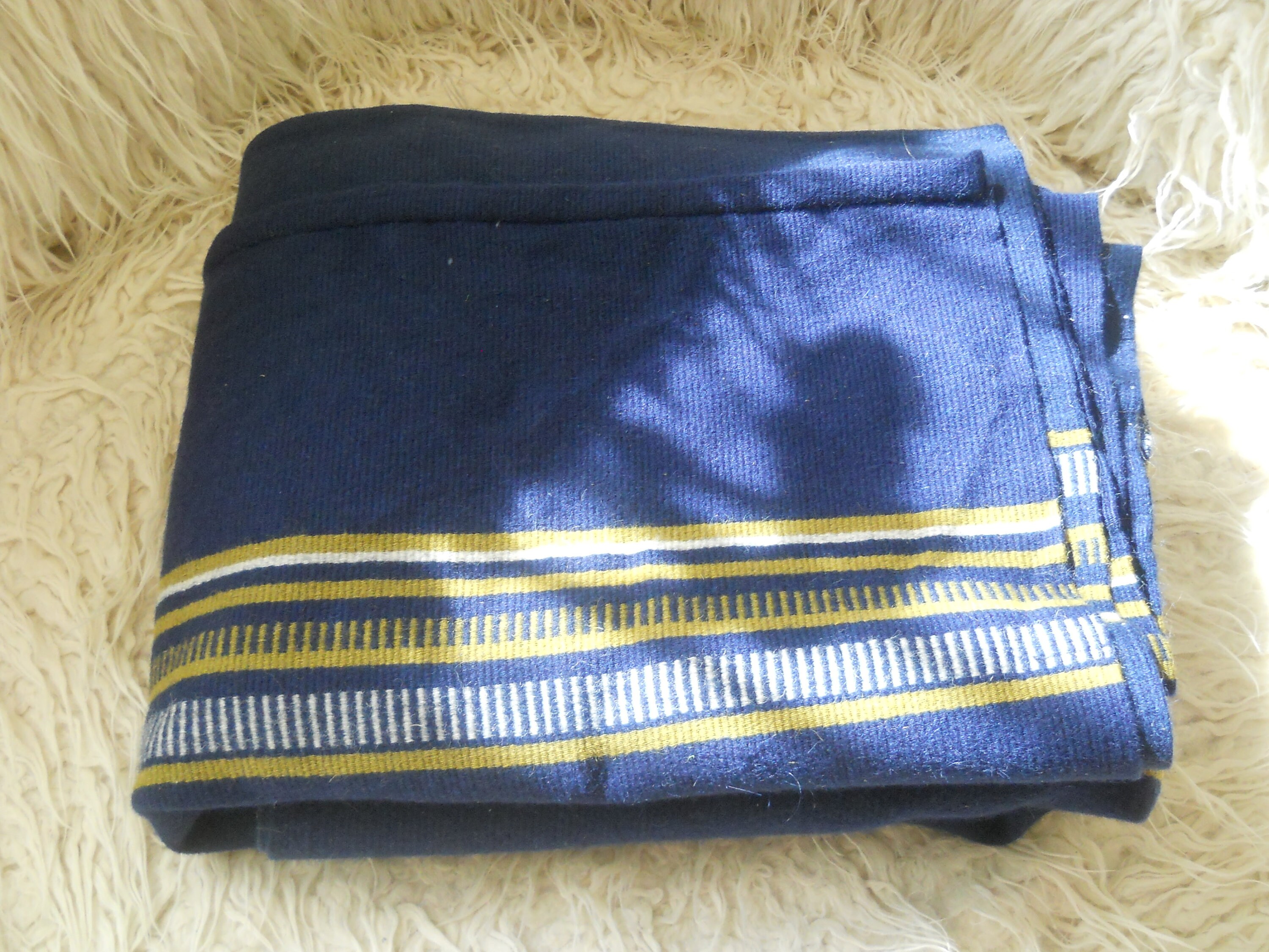 Vintage Woolen Bed Cover. Woolen Bedspread. Large Wool Bedcover