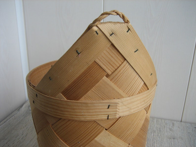 Vintage Wicker Birch Bark Basket. Handwoven Birch Bark Etsy