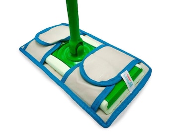 Wiederverwendbare Mopp-Pads Waschbarer Swiffer-Bezug - Langlebiges Mikrofasertuch für Swiffer-Pad - Trocken abstauben Hartholzboden 2 PACK