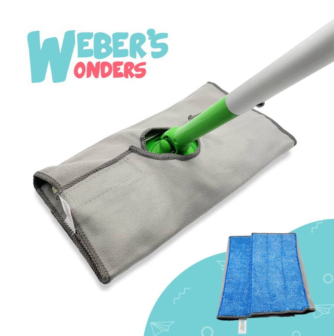 Juego de 2 recambios de almohadillas para fregona Webers Wonders Funda  lavable Swiffer Reutilizable Almohadilla de repuesto suave Dry Swiffer Pad  Dust Catcher -  España