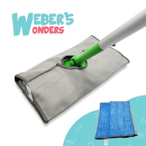 Set of 2 Webers Wonders Mop Pad Refills - Washable Swiffer Cover - Reusable - Soft Replacement Dry Swiffer Pad Dust Catcher