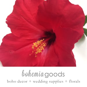 Hibiscus, red, tropical, artificial hibiscus flower, Premium stem, hibiscus plant
