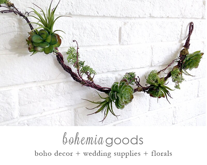 Succulent Garland Succulent Wedding Succulent Decor Wedding Etsy Singapore