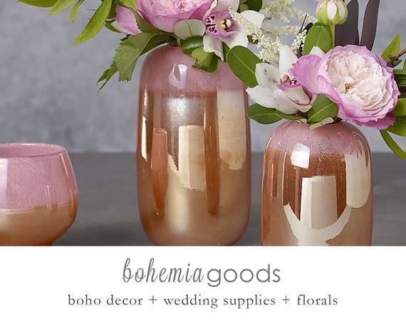 Pink Vase Ombre Vase Blush Pink Bud Vase Pink Votive Rose Etsy