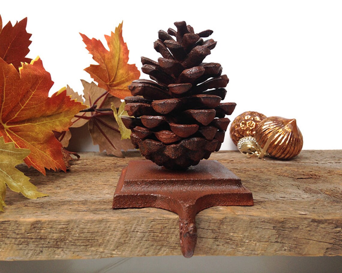 Pinecone Stocking Holder Christmas Stocking Holder Pinecone Etsy