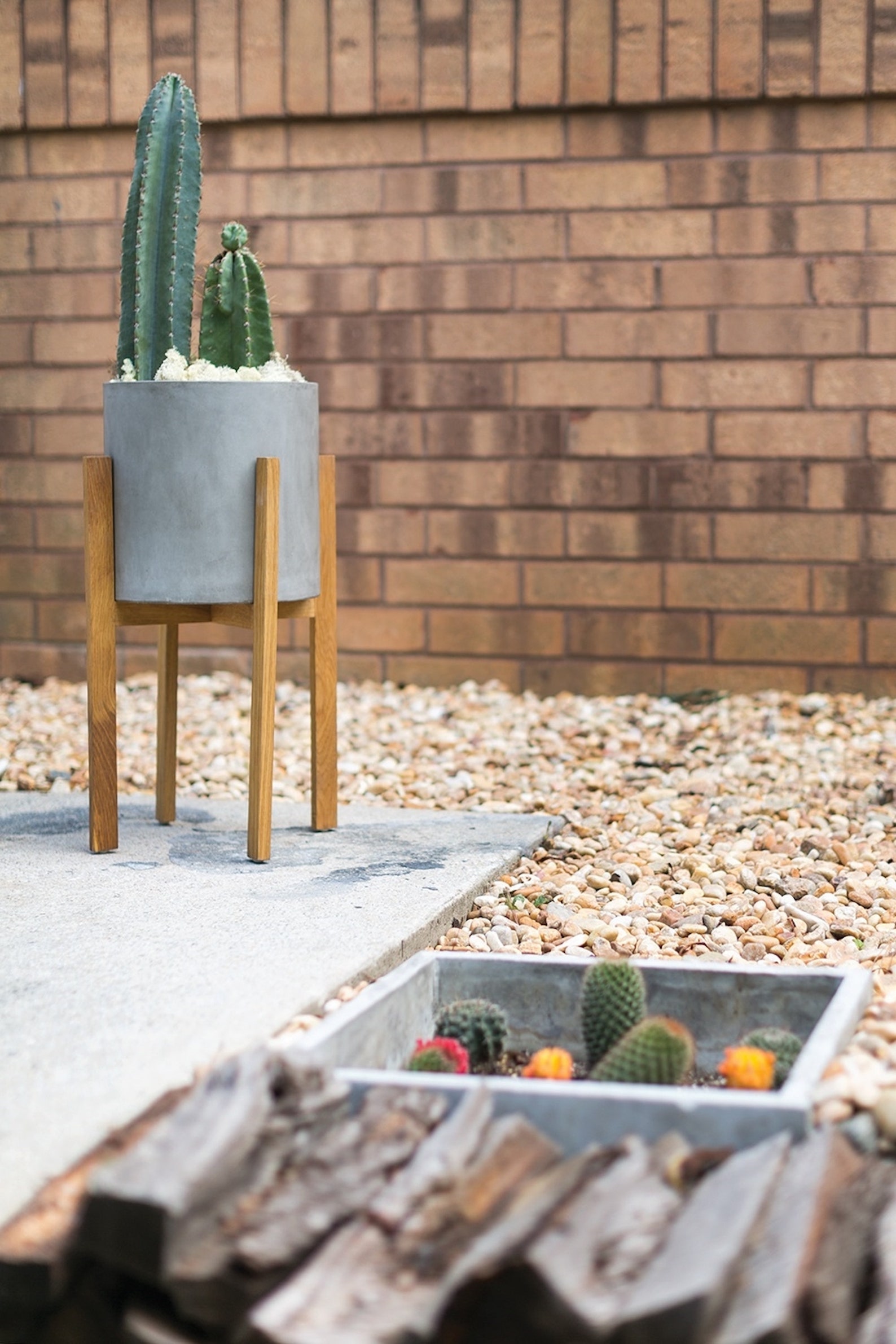 Planter Stand Concrete Planter Stand Indoor Planter Indoor Etsy