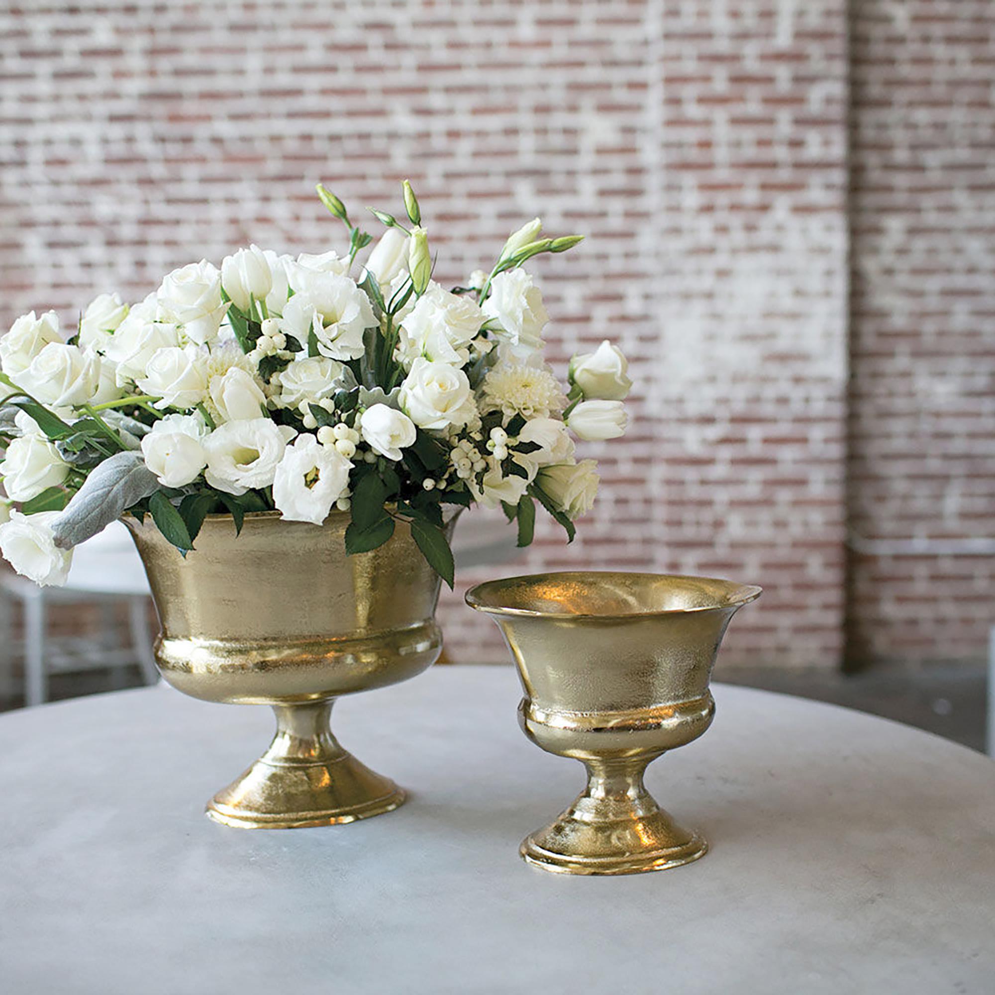 Large Gold Compote, Compote Vase, Gold Centerpiece, Urn Style Vase - Etsy