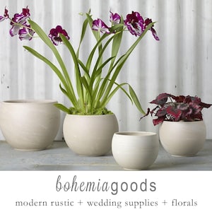 2 sizes, round planter, large planter, houseplants, patio planter
