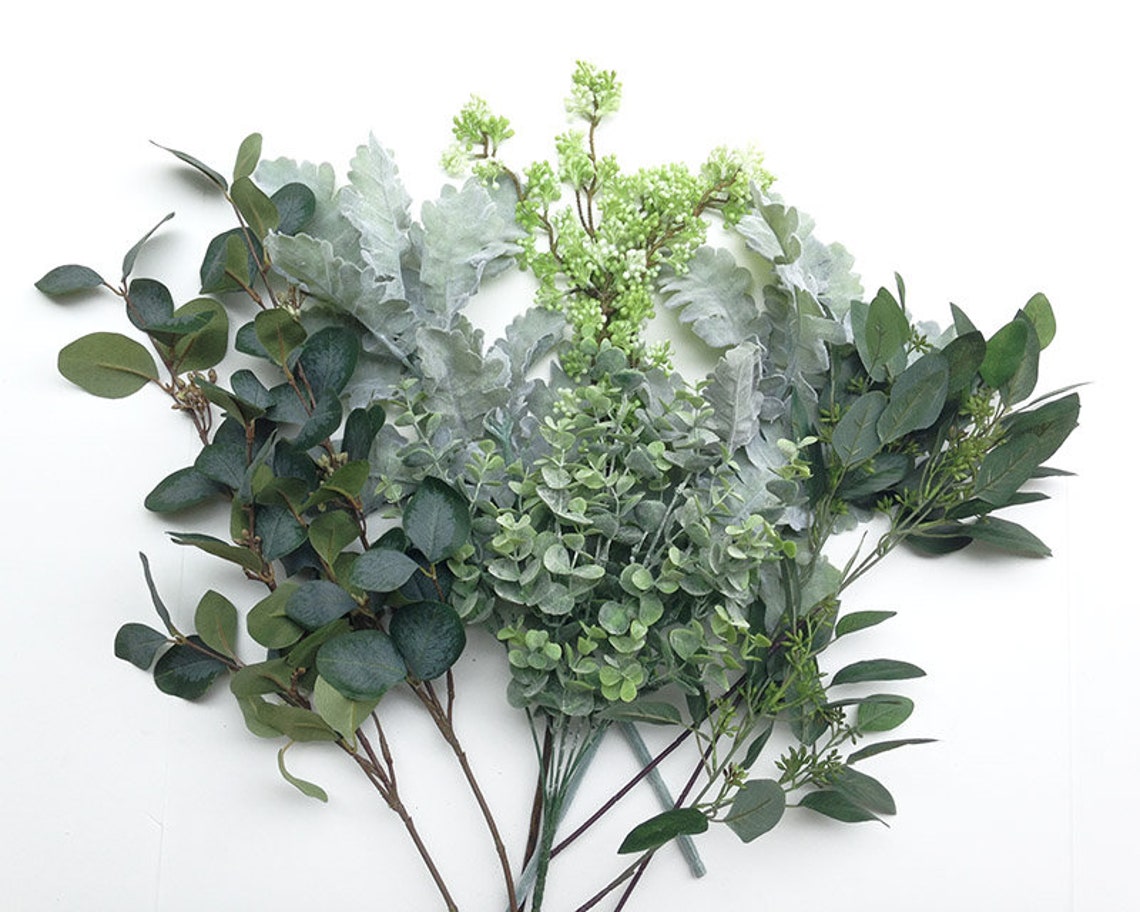 XLarge greenery collection artificial greenery faux plants Etsy