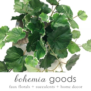 UV Protected geranium, vine, artificial greenery, indoor outdoor, Premium quality