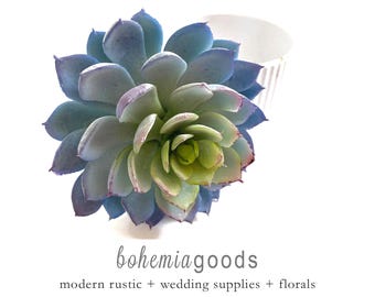 Blue Echeveria Artificial Succulent: Indoor Arrangement, 4 inch