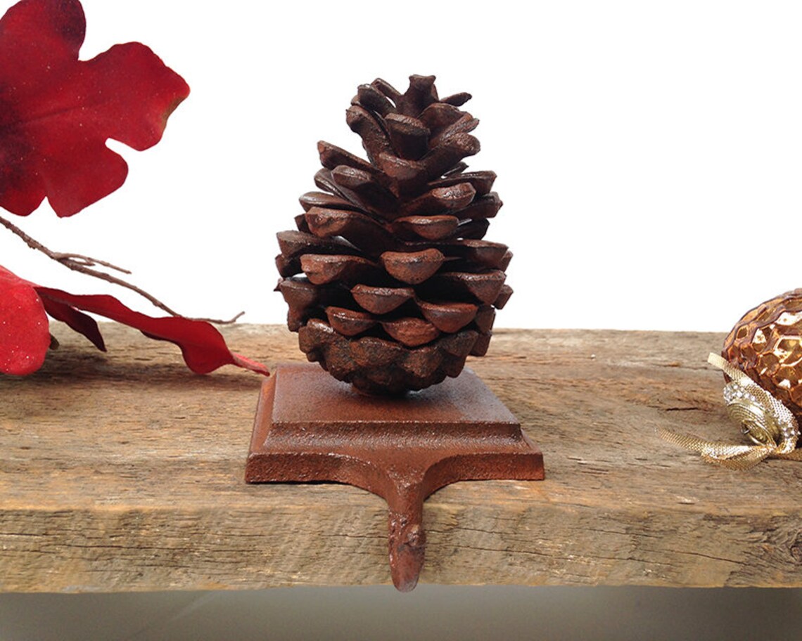 Pinecone Stocking Holder Christmas Stocking Holder Pinecone Etsy