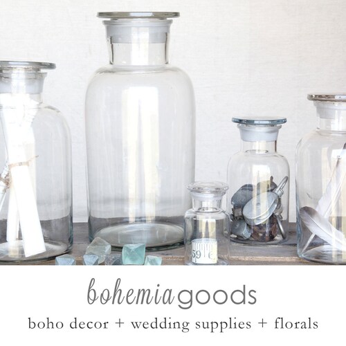 Farmhouse Decor Glass Jar Pharmacy Jar Bathroom Decor Etsy